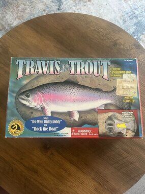 Vintage Gemmy Travis The Trout Singing Fish Animated Open Box New w/ Adapter